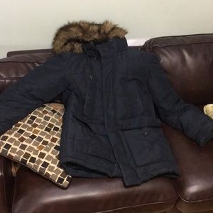 Zara Navy blue men's winter parka